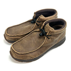 Men’s Ariat Spitfire Boots Moc Toe 10021723 Shoes Size 9 D Brown Bomber Western